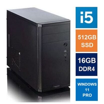 01042024660b2b7fc8743 Spire MATX Tower PC, Fractal Core 1100 Case, i5-12400, 16GB 3200MHz, 512GB SSD, Bequiet 550W, No Optical, KB & Mouse, Windows 11 Pro - Black Antler