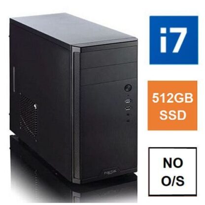 01042024660b2b819b8d6 Spire MATX Tower PC, Fractal Core 1100 Case, i7-12700, 8GB 3200MHz, 512GB SSD, Bequiet 550W, No Optical, KB & Mouse, No Operating System - Black Antler