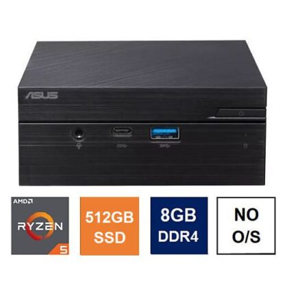 01042024660b2b850befc Spire Mini PC, Asus PN51-S1 Case, Ryzen 5 5500U, 8GB 3200MHz, 512GB SSD, HDMI, DP, USB-C, 2.5G LAN, Wi-Fi6, VESA Mountable, No Operating System - Black Antler