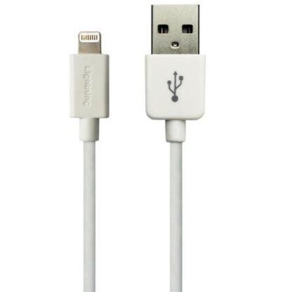 01042024660b2b89f14ee Sandberg Charging/Data USB-A to Lightning Cable, 480Mbps, 1 Metre, White, 5 Year Warranty - Black Antler