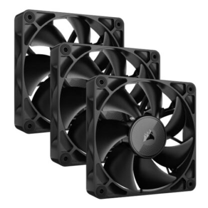 01042024660b2c9b01d13 Corsair iCUE LINK RX120 12cm PWM Case Fans (3 Pack), Magnetic Dome Bearing, 2100 RPM, iCUE LINK Hub Included, Black - Black Antler