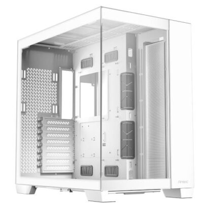 01042024660b2d5291e11 Antec C8 Gaming Case w/ Glass Side & Front, E-ATX, Dual Chamber, Mesh Panels, USB-C, White - Black Antler