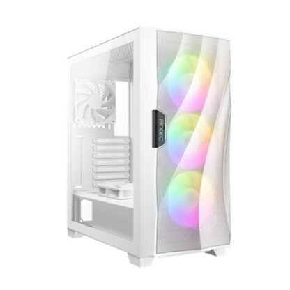 01042024660b2d53d157e Antec DF700 FLUX RGB Gaming Case w/ Glass Window, ATX, 5 x Fans (3 Front ARGB), Advanced Ventilation, White - Black Antler