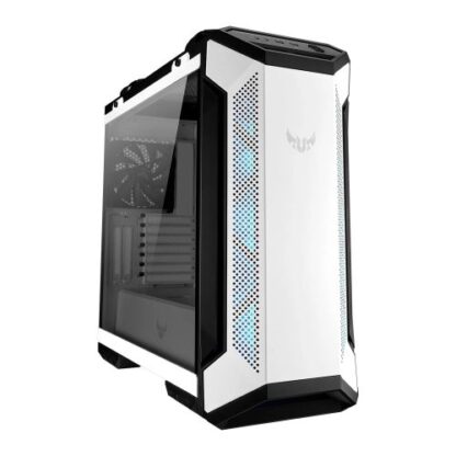 01042024660b2da4c0e5c Asus TUF Gaming GT501 White Gaming Case w/ Window, E-ATX, Tempered Smoked Glass, 3 x 12cm RGB Fans, Carry Handles - Black Antler