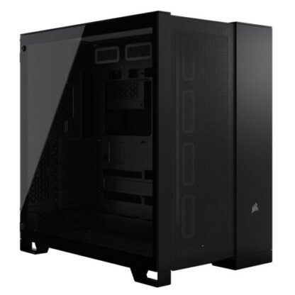 01042024660b2e08a29c7 Corsair 6500D Airflow Dual Chamber Gaming Case w/ Glass Window, ATX, Fully Mesh Panelling, USB-C, Asus BTF Compatible, Black - Black Antler