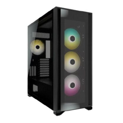 01042024660b2e7c8c342 Corsair iCUE 7000X RGB Gaming Case w/ 3x Tempered Glass Panels, E-ATX, 3 x SP140 RGB Elite Fans, iCUE Commander CORE XT included, USB-C, Black - Black Antler