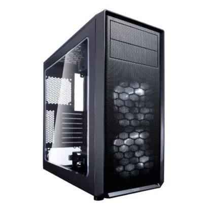 01042024660b2f67e9f79 Fractal Design Focus G (Black) Gaming Case w/ Clear Window, ATX, 2 White LED Fans, Kensington Bracket, Filtered Front, Top & Base Air Intakes - Black Antler