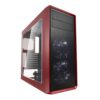 Fractal Design Focus G (Mystic Red) Gaming Case w/ Clear Window, ATX, 2 White LED Fans, Kensington Bracket, Filtered Front, Top & Base Air Intakes