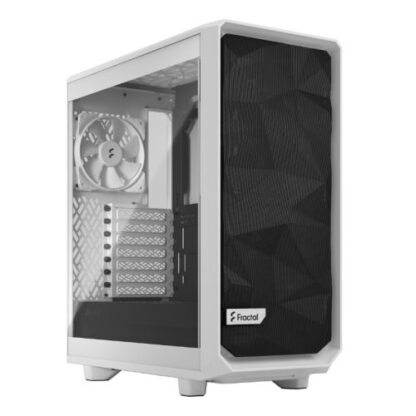 01042024660b2f74ccd04 Fractal Design Meshify 2 Compact Lite (White TG) Gaming Case w/ Clear Glass Window, ATX, Angular Mesh Front, 3 Fans - Black Antler