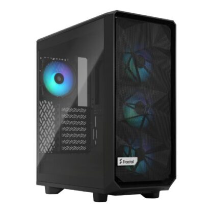 01042024660b2f757117a Fractal Design Meshify 2 Compact RGB (Black TG) Gaming Case w/ Light Tint Glass Window, ATX, Angular Mesh Front, 4 RGB Fans, RGB Controller, USB-C - Black Antler