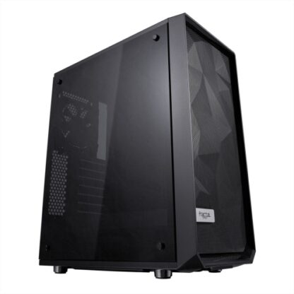 01042024660b2f78a7158 Fractal Design Meshify C (Dark TG) Gaming Case w/ Dark Tint Glass Window, ATX, Angular Mesh Front, High-airflow, 2 x 12cm Fans - Black Antler