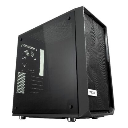 01042024660b2f796cee1 Fractal Design Meshify C Mini (Dark TG) Gaming Case w/ Dark Glass Window, Micro ATX, Angular Mesh Front, 2 Fans, Full Length PSU Shroud, 315mm GPU Support - Black Antler