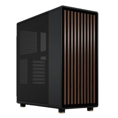 01042024660b2f7b5be0b Fractal Design North Charcoal Black (Black Solid) Case, ATX, Fine Mesh Side, 2 Fans, USB-C, Walnut Front - Black Antler