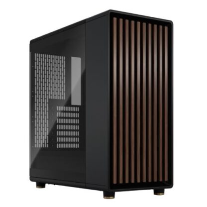 01042024660b2f7baa308 Fractal Design North Charcoal Black (TG Dark) Case w/ Dark Tint Glass Window, ATX, 2 Fans, USB-C, Walnut Front - Black Antler