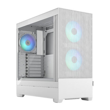 01042024660b2fa9263c9 Fractal Design Pop Air RGB (White TG) Gaming Case w/ Clear Glass Window, ATX, Hexagonal Mesh Front, 3 RGB Fans & ARGB Controller - Black Antler