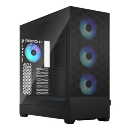 01042024660b2fabb4cab Fractal Design Pop XL Air RGB (Black TG) Gaming Case w/ Clear Glass Window, E-ATX, Hexagonal Mesh Front, 4 RGB Fans & RGB Controller - Black Antler