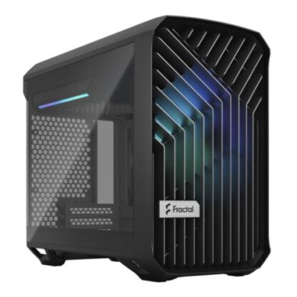 01042024660b3069561b0 Fractal Design Torrent Nano (Light TG RGB) Case w/ Light Tint Glass Windows, Mini ITX, 1 RGB Fan, ATX PSU & 335mm GPU Support, 280mm Watercooling, RGB Strip, Front Grille, USB-C - Black Antler