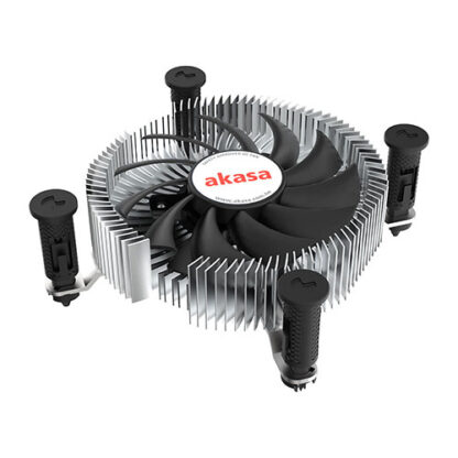 01042024660b307d9e76a Akasa AK-CC6601EP01 Mini ITX Aluminium Heatsink and Fan, Intel 1700, Low Profile, Silent PWM Fan, 35W TDP - Black Antler