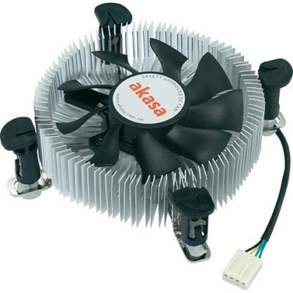 01042024660b308240f00 Akasa AK-CCE-7106HP Heatsink and Fan, Sockets 775, 115x, 1200, Low Profile, PWM Fan, up to 73W - Black Antler