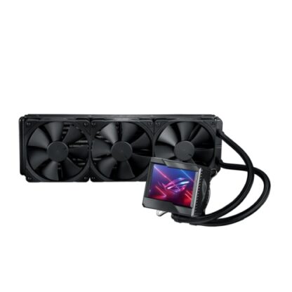 01042024660b30deb2330 Asus ROG Ryujin II 360mm Liquid CPU Cooler, 3 x 12cm PWM Fan, Full Colour Customisable LCD Display - Black Antler