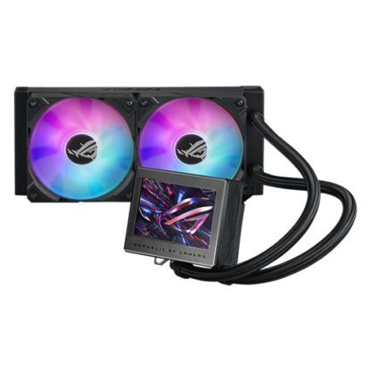 01042024660b30dfb7962 Asus ROG Ryujin III 240 ARGB 240mm Liquid CPU Cooler, 2x ROG ARGB Fans, Customisable 3.5" LCD Display, New Control Software, Black - Black Antler