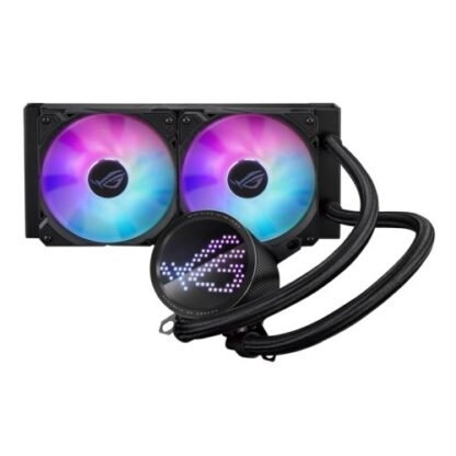 01042024660b30e2ccda0 Asus ROG Ryuo III 240 ARGB 240mm Liquid CPU Cooler, 8th Gen Asetek Pump, 2 x ARGB Fans, Anime Matrix LED Display - Black Antler