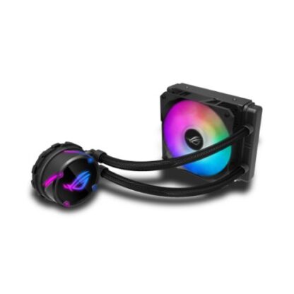 01042024660b30e753451 Asus ROG STRIX LC120 RGB 120mm Liquid CPU Cooler, Addressable RGB PWM Fan - Black Antler