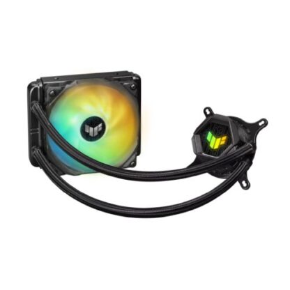 01042024660b310fcc02b Asus TUF Gaming LC120 ARGB Liquid CPU Cooler, 120mm Radiator, ARGB Pump Head, 1 x ARGB PWM Fan - Black Antler