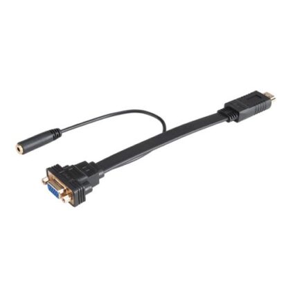 01042024660b31988df7f Akasa HDMI Male to VGA Female Converter with Audio Cable, 20cm - Black Antler