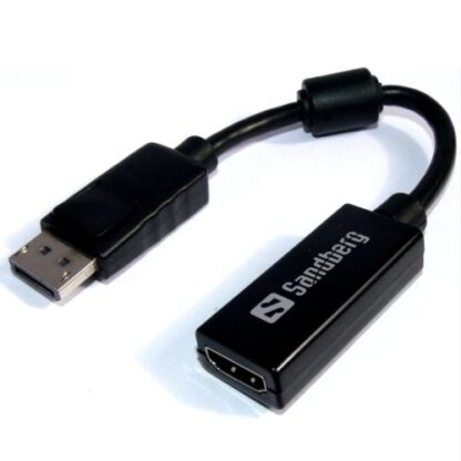 01042024660b319ad3a16 Sandberg DisplayPort Male to Female HDMI Converter Cable, Black, 5 Year Warranty - Black Antler