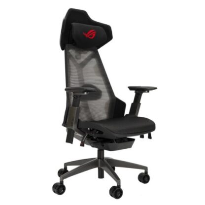 01042024660b32023c253 Asus ROG Destrier Ergo Gaming Chair, Cyborg-Inspired Design, Versatile Seat Adjustments, Mobile Gaming Arm Support, Acoustic Panel - Black Antler