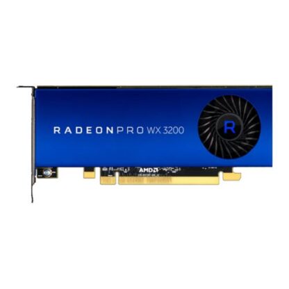 01042024660b320803222 AMD Radeon Pro WX 3200 Professional Graphics Card, 4GB DDR5, 4 miniDP, 1.66TFLOPS, Low Profile - Black Antler