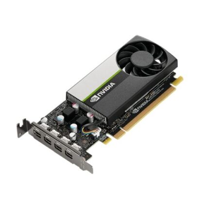 01042024660b356edb852 PNY T1000 Professional Graphics Card, 4GB DDR6, 896 Cores, 4 miniDP 1.4, Low Profile (Bracket Included), OEM (Brown Box) - Black Antler