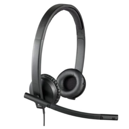 01042024660b36b538d26 Logitech H570E Stereo Headset with Boom Mic, USB, In-Line Controls, Noise & Echo Cancellation, Leatherette Ear Pads - Black Antler
