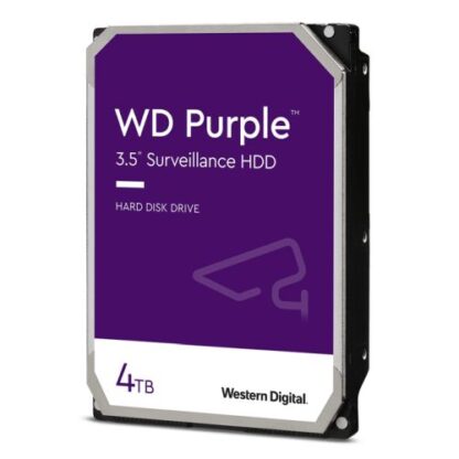 01042024660b380951e92 WD 3.5", 4TB, SATA3, Purple Surveillance Hard Drive, 256MB Cache, OEM - Black Antler