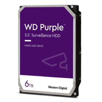 01042024660b380a5bece WD 3.5", 6TB, SATA3, Purple Surveillance Hard Drive, 256MB Cache, OEM - Black Antler