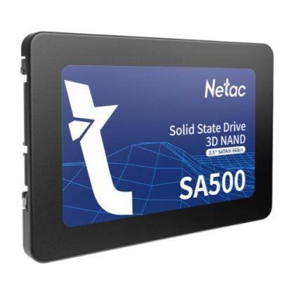 01042024660b3a3771c52 Netac 128GB SA500 SSD, 2.5", SATA3, 3D NAND, R/W 500/400 MB/s, 7mm - Black Antler
