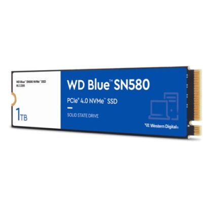 01042024660b3b6333992 WD 1TB Blue SN580 M.2 NVMe Gen4 SSD, M.2 2280, PCIe4, TLC NAND, R/W 4150/4150 MB/s, 600K/750K IOPS - Black Antler