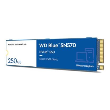 01042024660b3b649dd6e WD 250GB Blue SN570 M.2 NVMe SSD, M.2 2280, PCIe3, TLC NAND, R/W 3300/1200 MB/s, 190K/210K IOPS - Black Antler