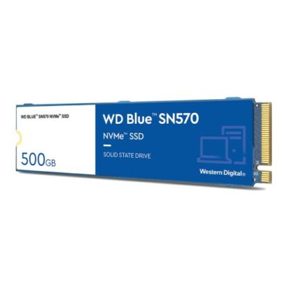 01042024660b3c8a1171d WD 500GB Blue SN570 M.2 NVMe SSD, M.2 2280, PCIe3, TLC NAND, R/W 3500/2300 MB/s, 360K/390K IOPS - Black Antler