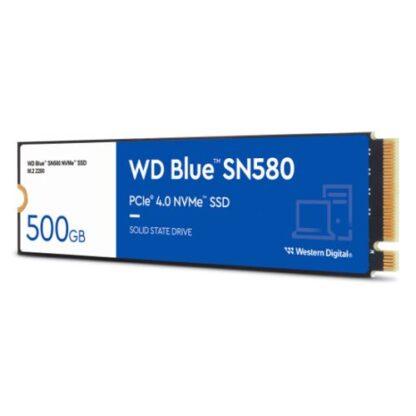 01042024660b3c8a679c6 WD 500GB Blue SN580 M.2 NVMe Gen4 SSD, M.2 2280, PCIe4, TLC NAND, R/W 4000/3600 MB/s, 450K/750K IOPS - Black Antler