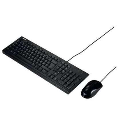 01042024660b3c8c4b2fb Asus U2000 Wired Keyboard and Mouse Desktop Kit, USB, 1000 DPI, Multimedia - Black Antler