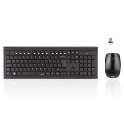 01042024660b3c8d06eb2 Hama Cortino Wireless Keyboard and Mouse Desktop Kit, Soft Touch Keys, 12 Media Keys, Up to 1600 DPI Mouse - Black Antler