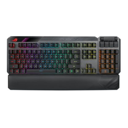 01042024660b3c91cdd80 Asus ROG CLAYMORE II RGB Mechanical Gaming Keyboard w/ PBT Keycaps, Wired/Wireless, RX Red Mechanical Switches, Fully Programmable Keys, Detachable Numpad & Wrist Rest - Black Antler