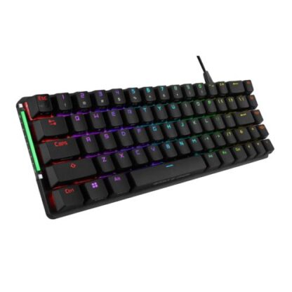 01042024660b3c92a97f3 Asus ROG FALCHION ACE Compact 65% Mechanical RGB Gaming Keyboard, Wired (Dual USB-C), ROG NX Red Switches, Per-key RGB Lighting, Touch Panel - Black Antler