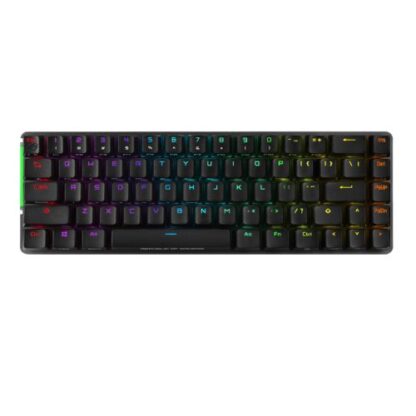 01042024660b3c93bf944 Asus ROG FALCHION NX RED Compact 65% Mechanical RGB Gaming Keyboard, Wireless/USB, ROG NX Red Switches, Per-key RGB Lighting, Touch Panel, 450-hour Battery Life - Black Antler