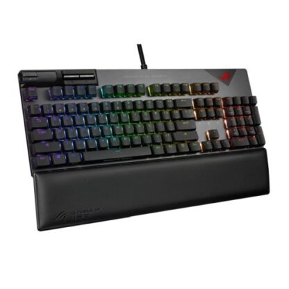 01042024660b3d1df0fa8 Asus ROG STRIX FLARE II RGB Mechanical Gaming Keyboard w/ PBT Keycaps, USB, ROG NX Red Switches, Detachable Wrist Rest - Black Antler