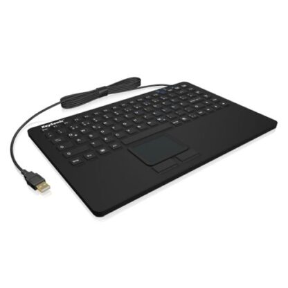 01042024660b3d2510692 Icy Box Keysonic (KSK-5230IN) Industrial Mini USB Keyboard w/ Touchpad, IP68 Waterproof & Dustproof, Black - Black Antler