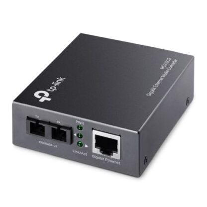01042024660b3dfcb4db5 TP-LINK (MC210CS) Gigabit Single-Mode Media Converter, 1x GB Auto-Negotiation RJ45, up to 20km - Black Antler