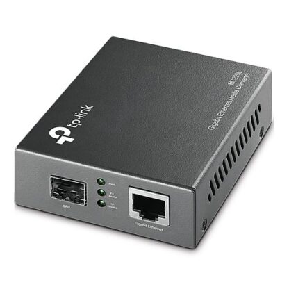 01042024660b3dfd1e331 TP-LINK (MC220L) Gigabit SFP Media Converter, 1x GB Auto-Negotiation RJ45, Half-Duplex / Full-Duplex - Black Antler